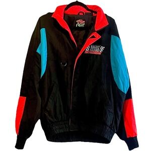 VTG 80s Style Auto Racing Jacket Right Guard Winston NASCAR Windbreaker Mens L